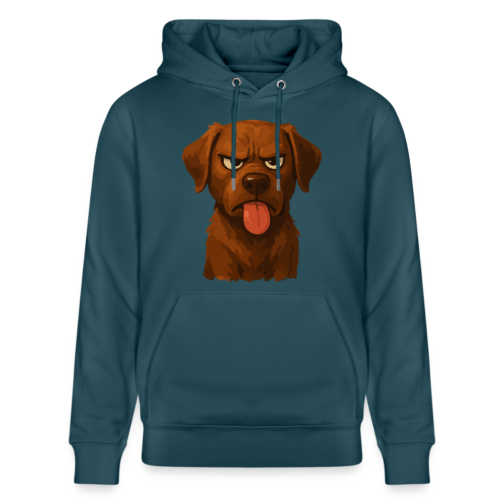 Labrador Hoddie – Frecher Cartoon Hund mit Zunge | Lustiges Geschenk für Hundefans und Hundebesitzer - Dunkles Petrol