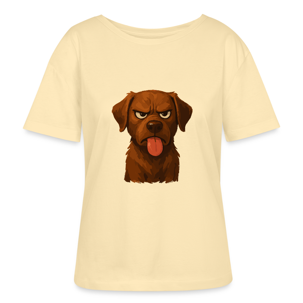 Labrador Shirt – Frecher Cartoon Hund mit Zunge | Lustiges Geschenk für Hundefans und Hundebesitzer - Creme