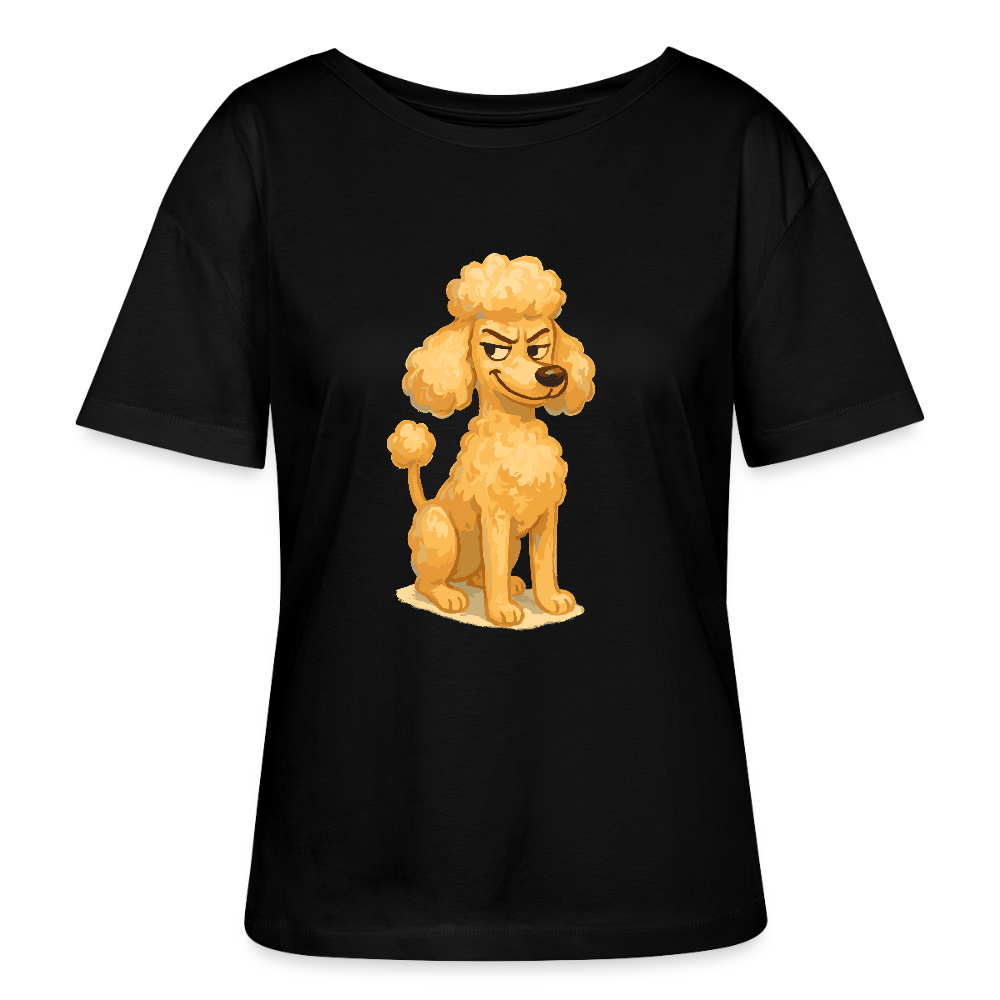 Frecher Pudel Shirt Cartoon im Malstil – Humorvolles Hundemotiv für Tierfreunde und Geschenkidee für Hundeliebhaber - Schwarz