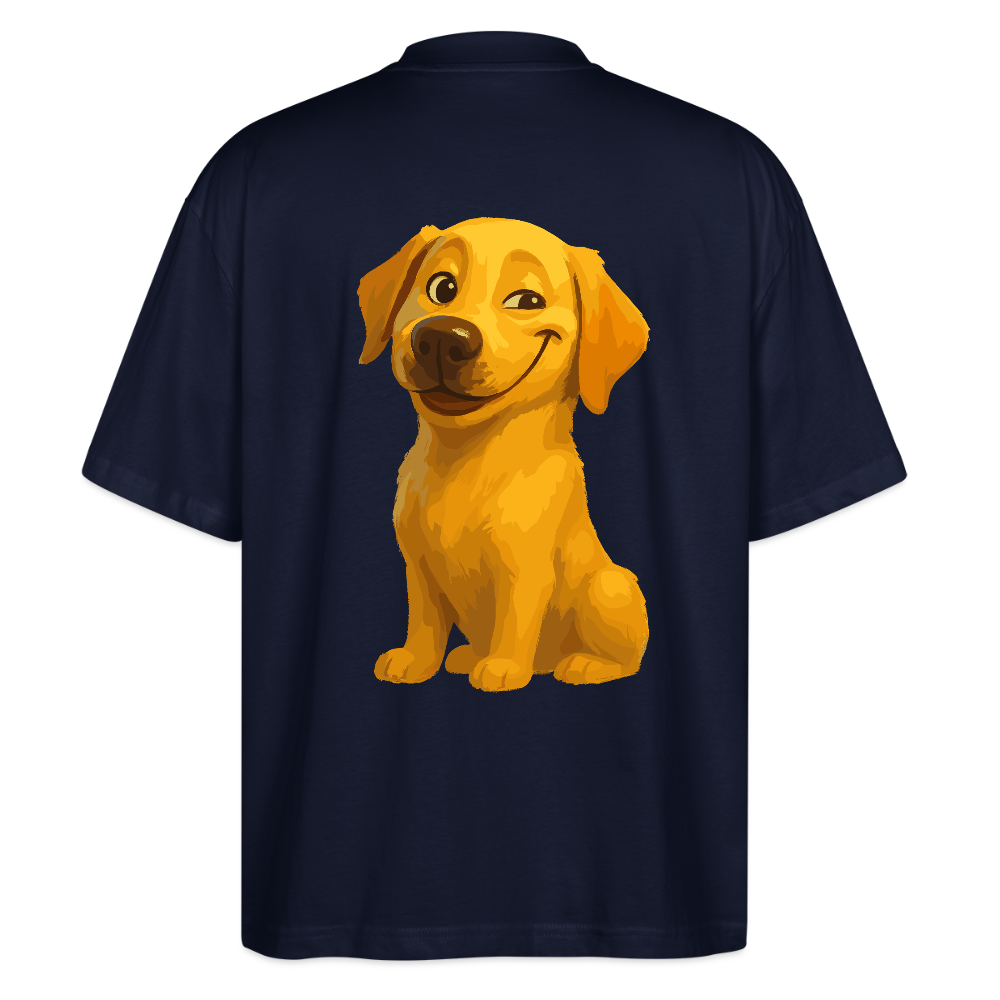 Labrador Oversized – Grinsender Cartoon Hund | Lustiges Geschenk für Hundebesitzer, Hundefans und Labrador-Liebhaber - Navy