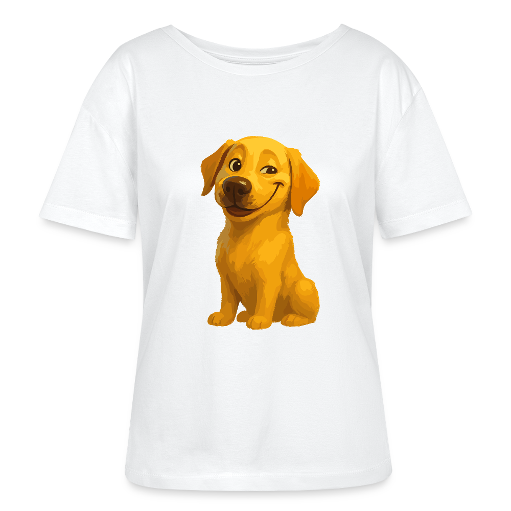 Labrador Shirt – Grinsender Cartoon Hund | Lustiges Geschenk für Hundebesitzer, Hundefans und Labrador-Liebhaber - Weiß