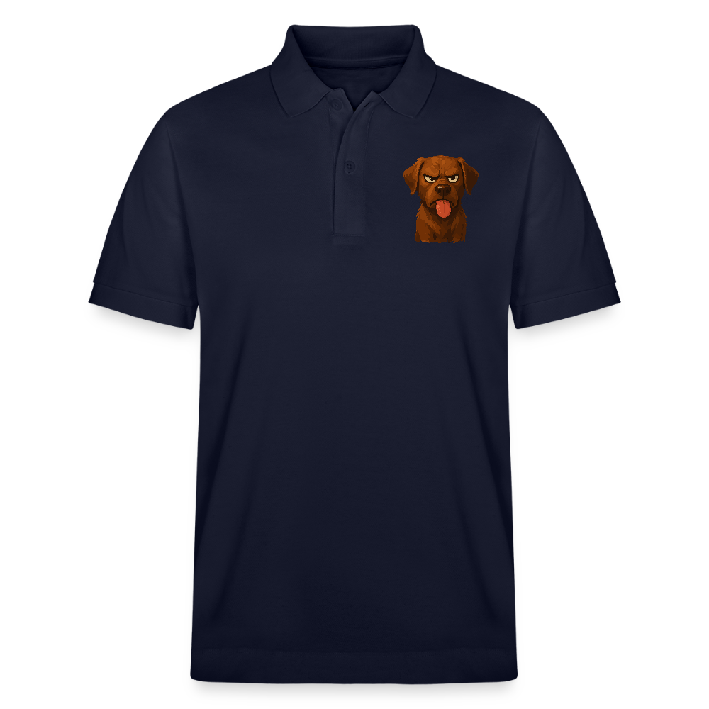 Labrador Poloshirt – Frecher Cartoon Hund mit Zunge | Lustiges Geschenk für Hundefans und Hundebesitzer - Navy