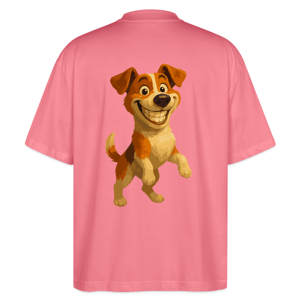 Jack Russell Terrier Oversized breit grinsend – süßer Cartoon Hund, lustiges Motiv für Hundeliebhaber & Geschenkidee für Tierfreunde - Pink
