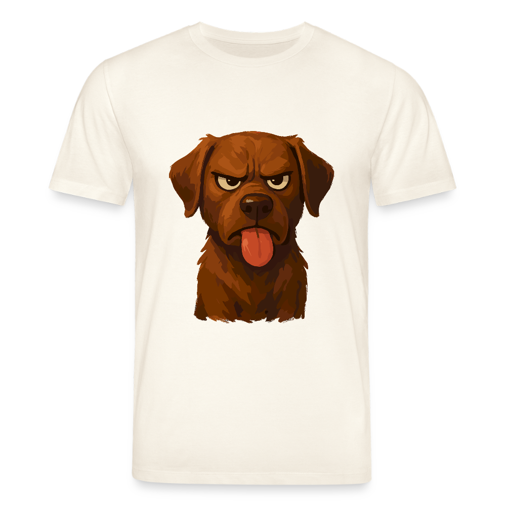 Labrador T-Shirt – Frecher Cartoon Hund mit Zunge | Lustiges Geschenk für Hundefans und Hundebesitzer - Naturweiß