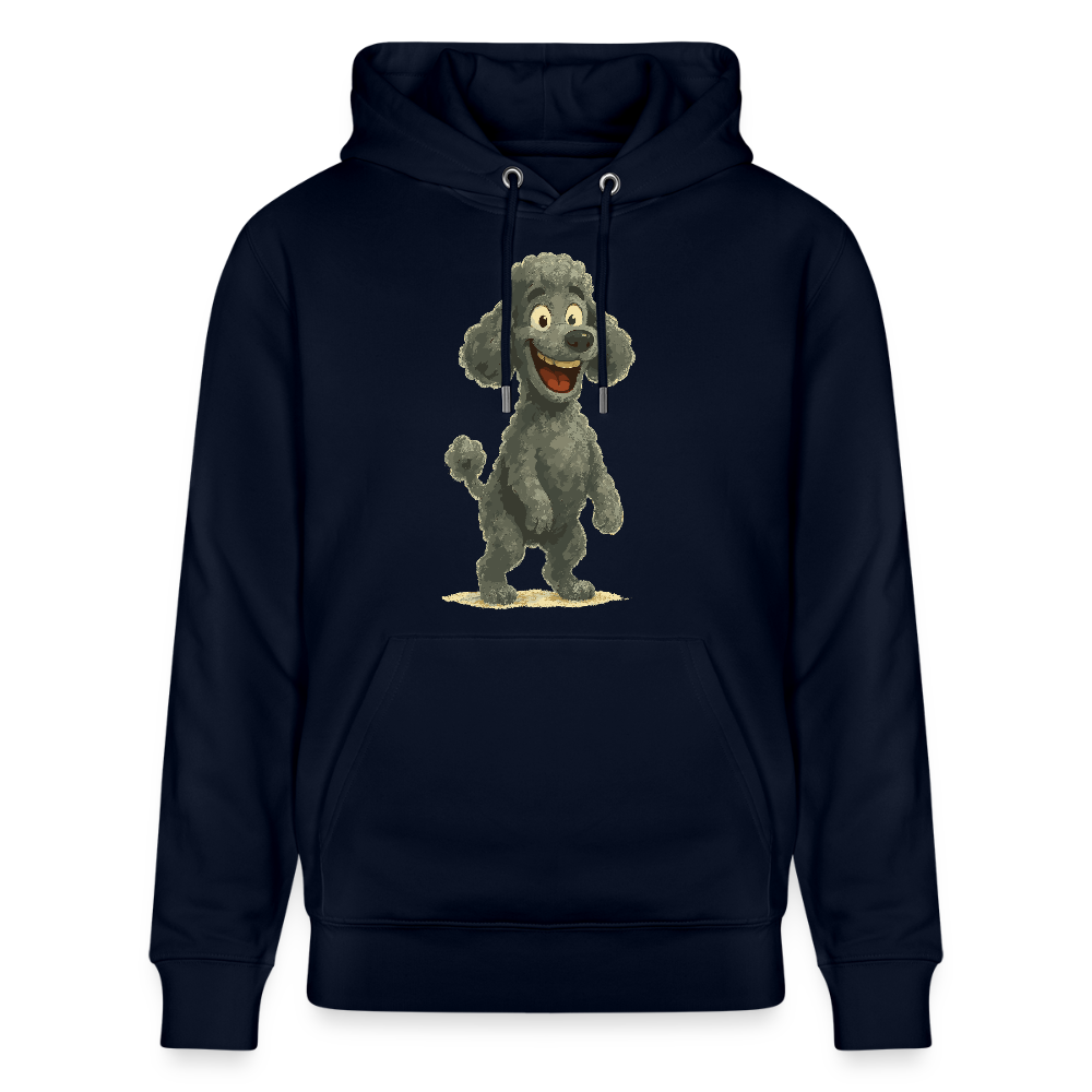 Pudel Hoodie mit breitem Grinsen Lustiger Cartoon – Witziges Hunde Design für Pudel Fans und Hundeliebhaber - Navy