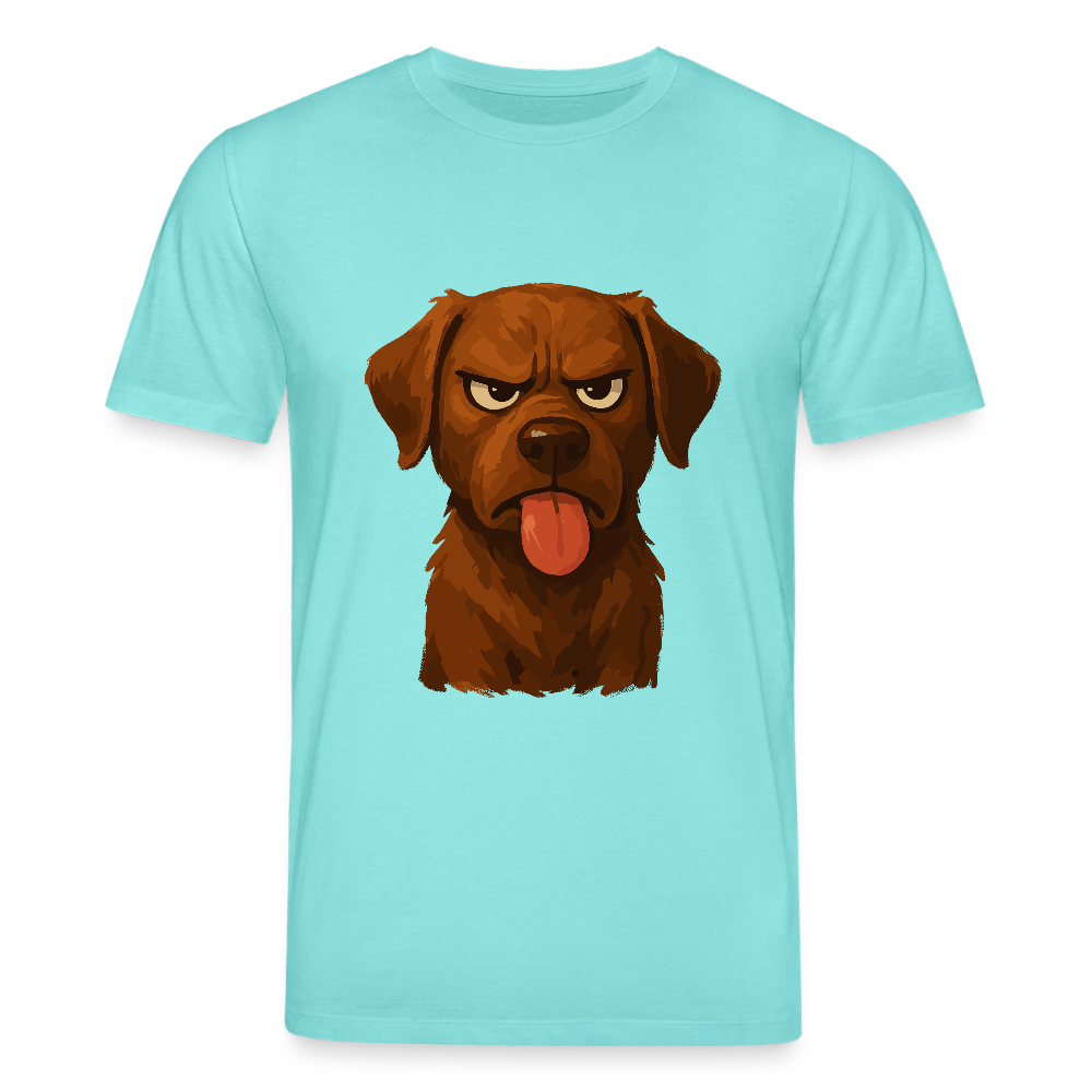 Labrador T-Shirt – Frecher Cartoon Hund mit Zunge | Lustiges Geschenk für Hundefans und Hundebesitzer - Poolblau