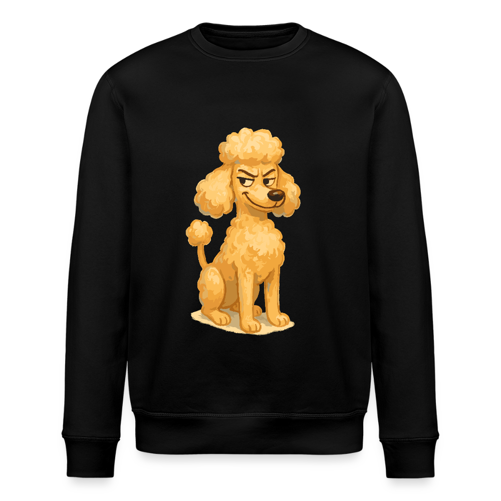 Frecher Pudel Sweatshirt Cartoon im Malstil – Humorvolles Hundemotiv für Tierfreunde und Geschenkidee für Hundeliebhaber - Schwarz
