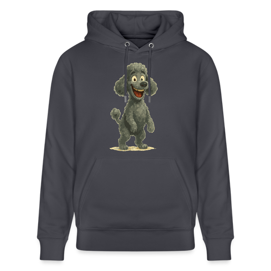 Pudel Hoodie mit breitem Grinsen Lustiger Cartoon – Witziges Hunde Design für Pudel Fans und Hundeliebhaber - Indigoblau