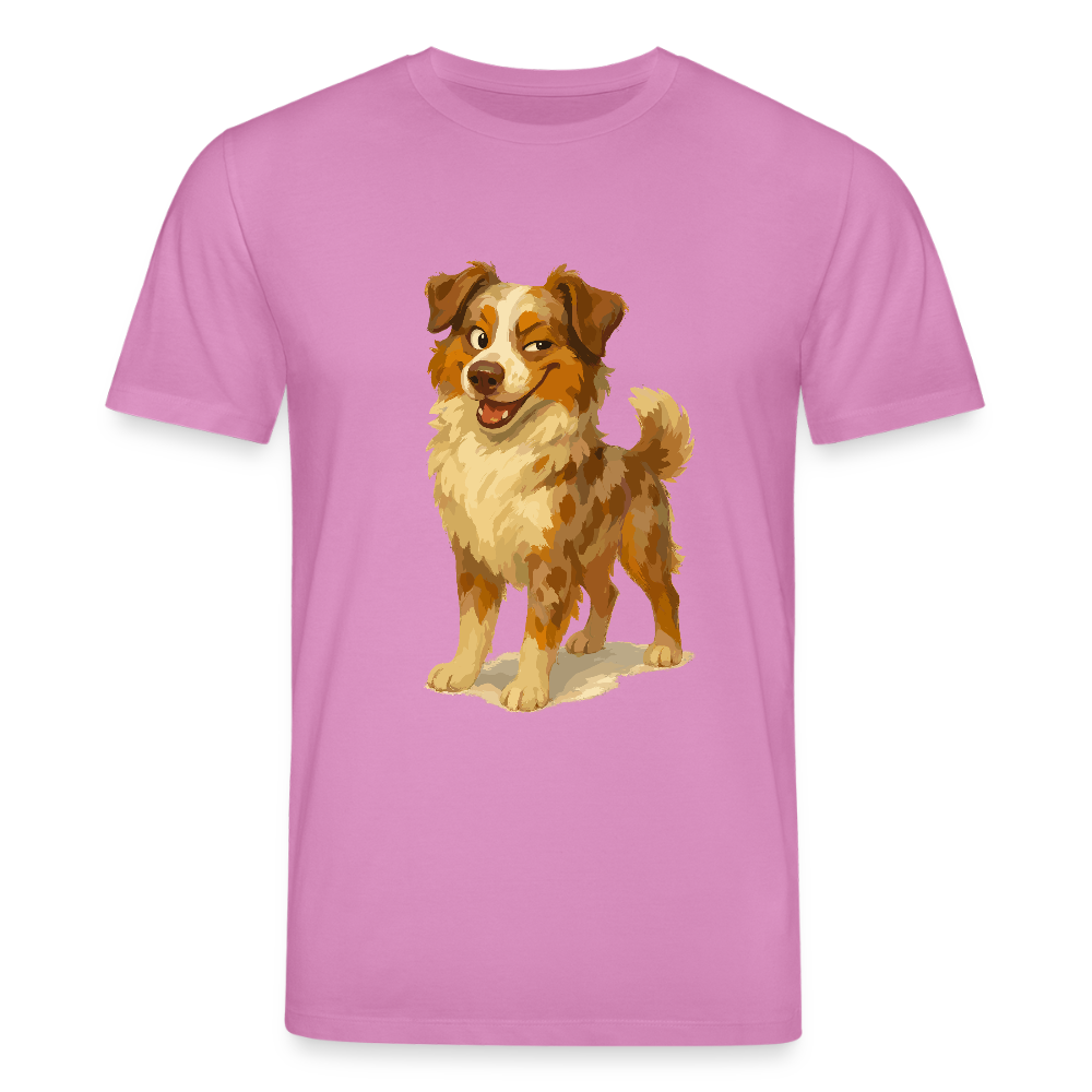 Australian Shepherd T-Shirt Frecher Cartoon mit verschmitztem Grinsen – Humorvolles Hunde Motiv für Tierfreunde und Geschenkideen - Pink