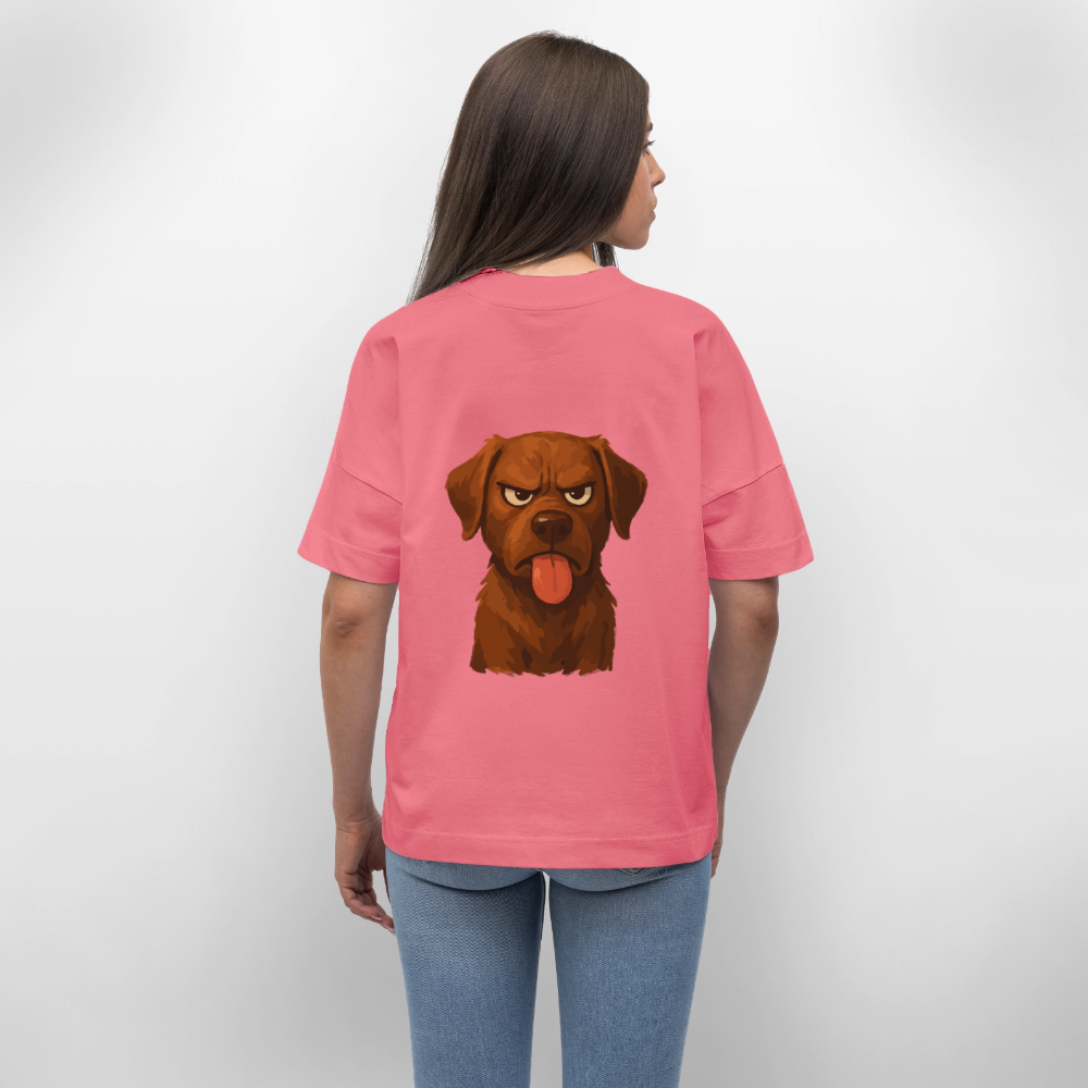 Labrador Oversized – Frecher Cartoon Hund mit Zunge | Lustiges Geschenk für Hundefans und Hundebesitzer - Pink 