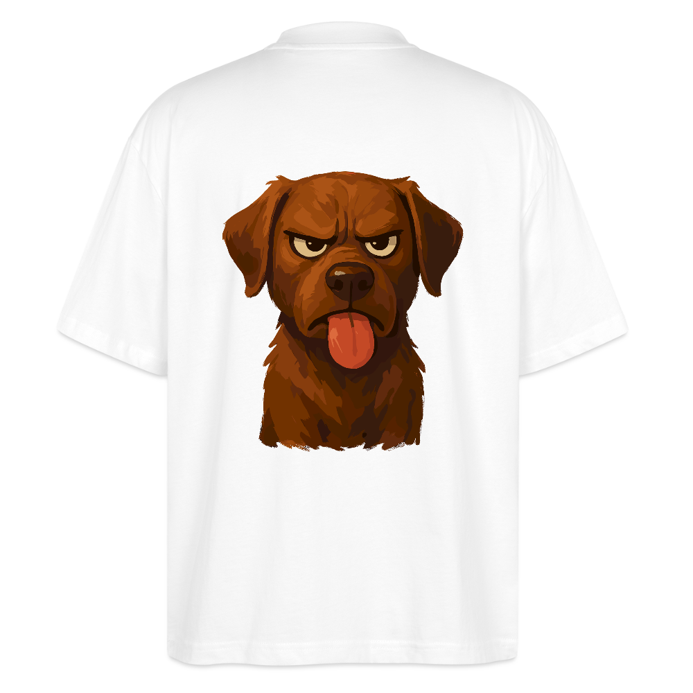 Labrador Oversized – Frecher Cartoon Hund mit Zunge | Lustiges Geschenk für Hundefans und Hundebesitzer - Weiß