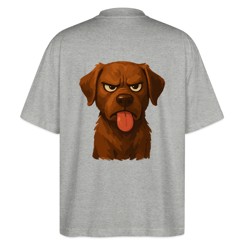 Labrador Oversized – Frecher Cartoon Hund mit Zunge | Lustiges Geschenk für Hundefans und Hundebesitzer - Grau meliert