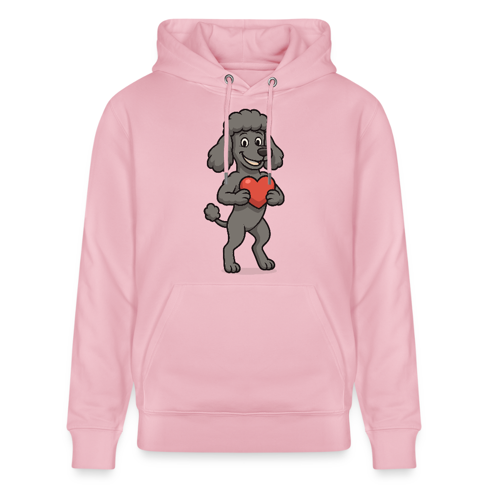 Pudel Hoodie mit Herz Cartoon – Liebevolles Hunde Motiv für Valentinstag, Geschenke und Hundeliebhaber - Hellrosa