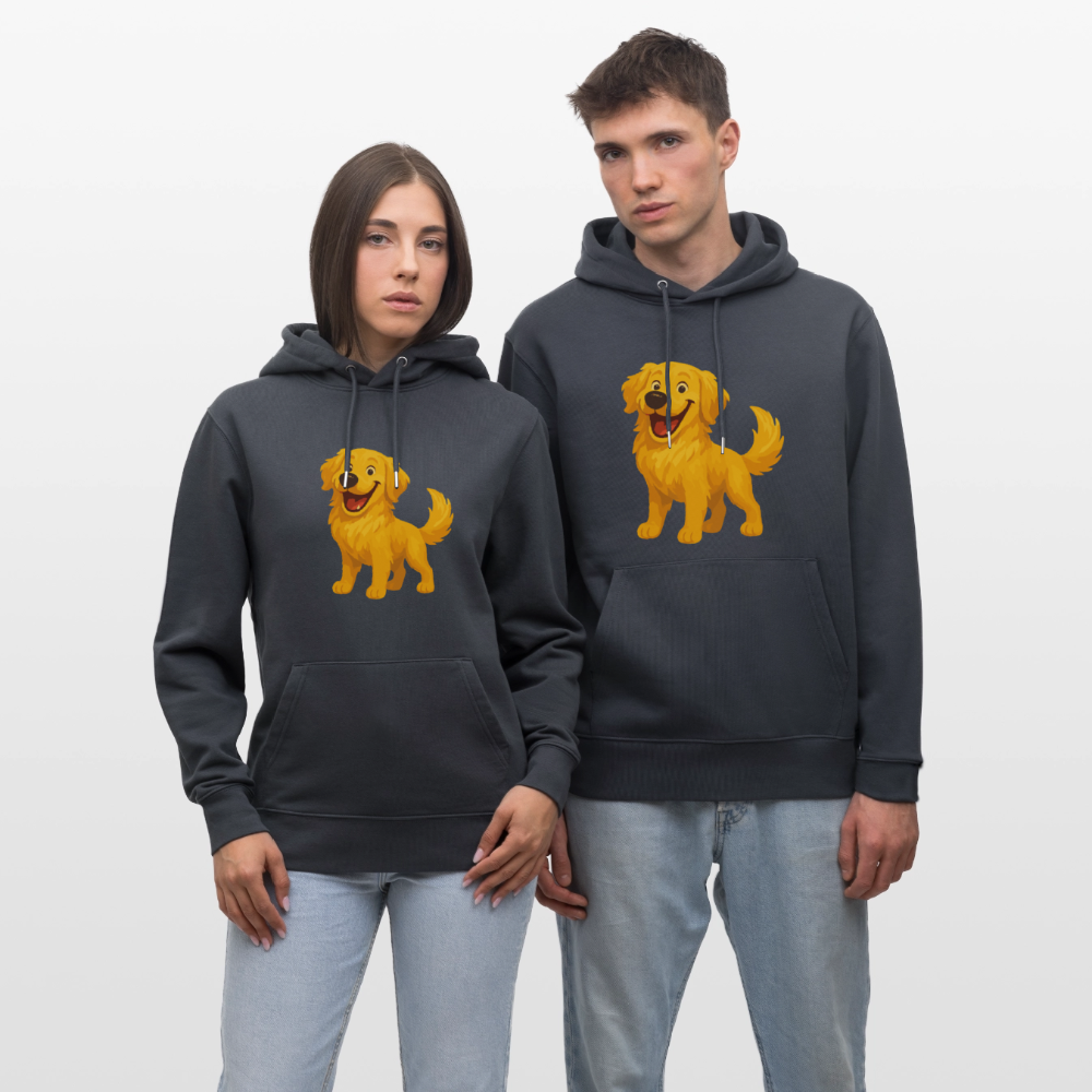 Golden Retriever Hoodie Fröhlicher Cartoon – lachendes Hundemotiv, süßes Geschenk für Hundeliebhaber und Tierfreunde - Indigoblau