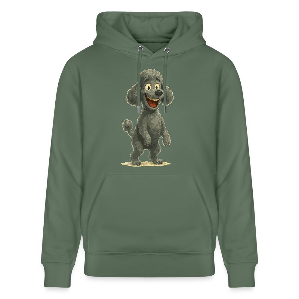 Pudel Hoodie mit breitem Grinsen Lustiger Cartoon – Witziges Hunde Design für Pudel Fans und Hundeliebhaber - Tanngrün