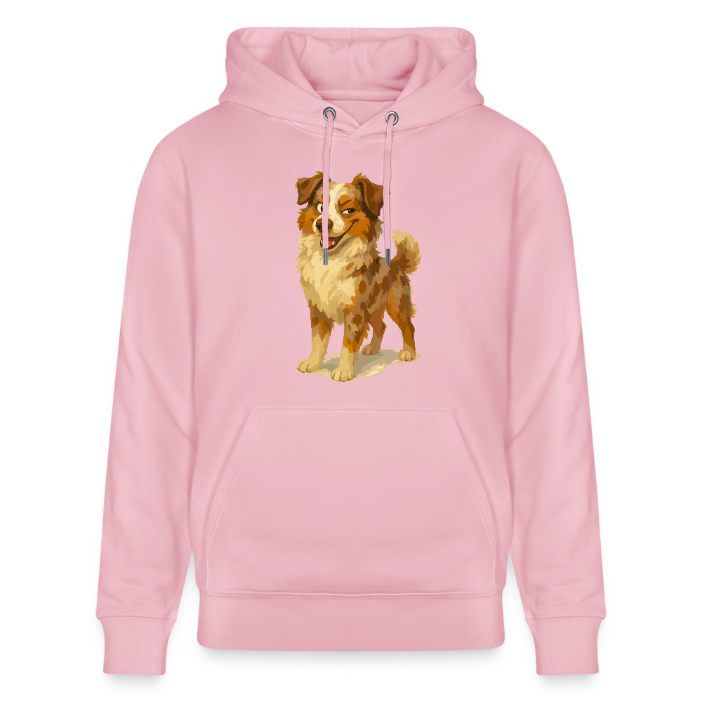 Australian Shepherd Hoodie Frecher Cartoon mit verschmitztem Grinsen – Humorvolles Hunde Motiv für Tierfreunde und Geschenkideen - Hellrosa