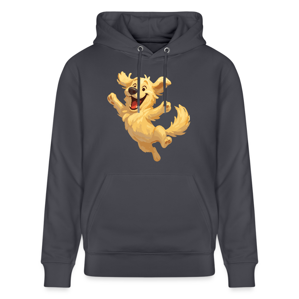 Golden Retriever Hoodie Springender Cartoon – fröhliches Hundemotiv, perfektes Geschenk für Hundeliebhaber und Tierfreunde - Indigoblau