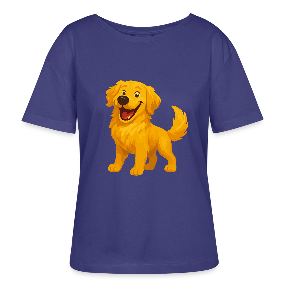 Golden Retriever Shirt Fröhlicher  Cartoon – lachendes Hundemotiv, süßes Geschenk für Hundeliebhaber und Tierfreunde - Dämmerung