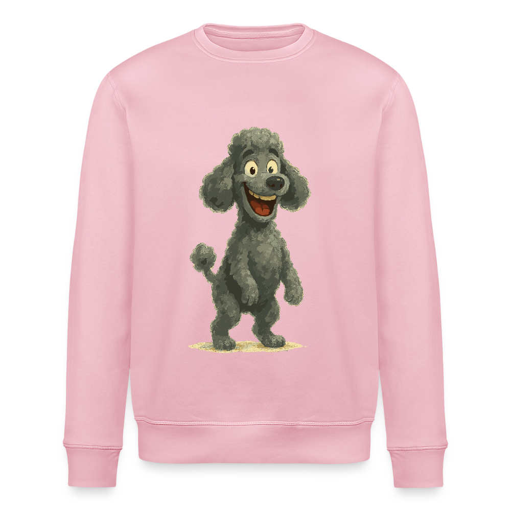 Pudel Sweatshirt mit breitem Grinsen Lustiger Cartoon – Witziges Hunde Design für Pudel Fans und Hundeliebhaber - Hellrosa