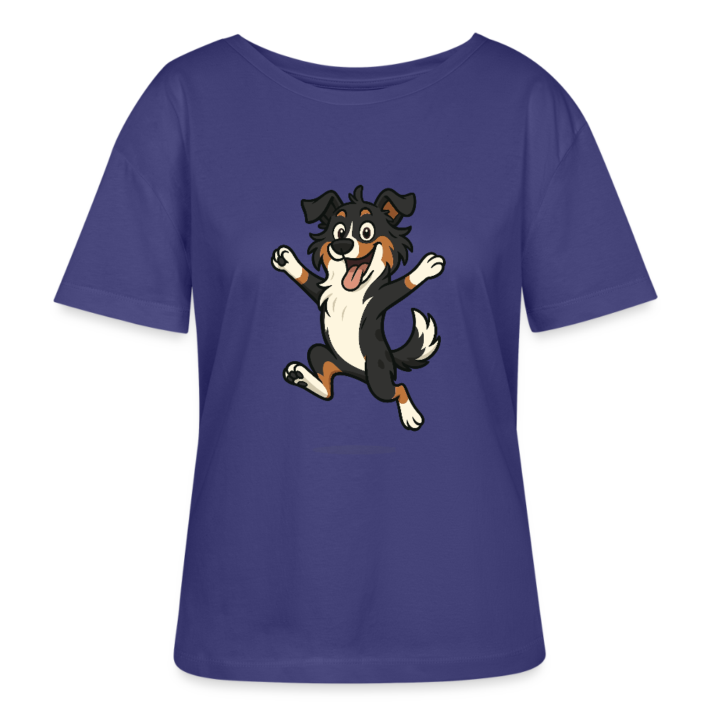 Australian Shepherd Shirt Cartoon hüpfend – Fröhliches Hunde Motiv voller Freude und Energie für Hundeliebhaber und Geschenkideen - Dämmerung