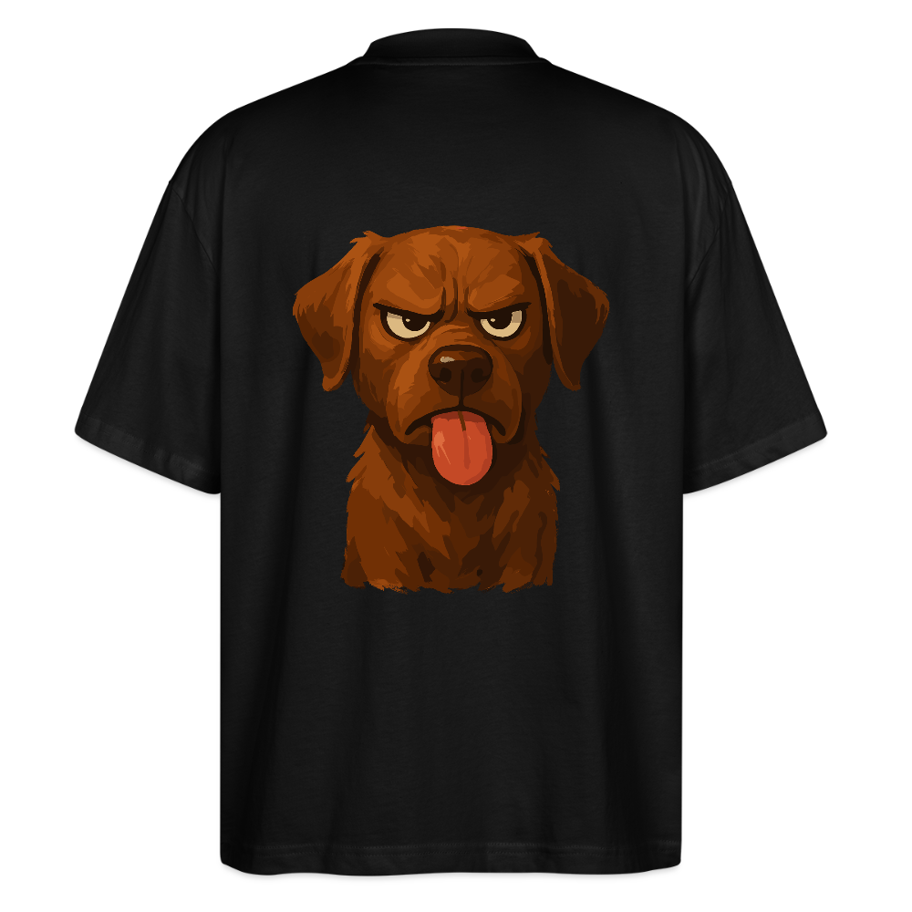 Labrador Oversized – Frecher Cartoon Hund mit Zunge | Lustiges Geschenk für Hundefans und Hundebesitzer - Schwarz