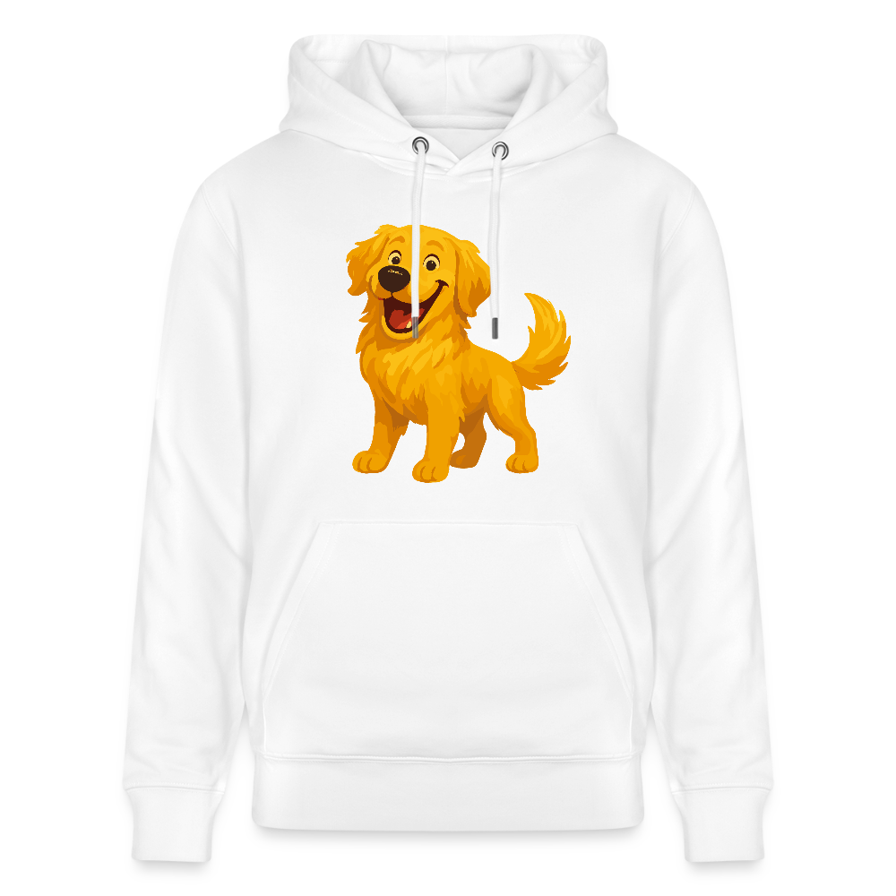 Golden Retriever Hoodie Fröhlicher Cartoon – lachendes Hundemotiv, süßes Geschenk für Hundeliebhaber und Tierfreunde - Weiß