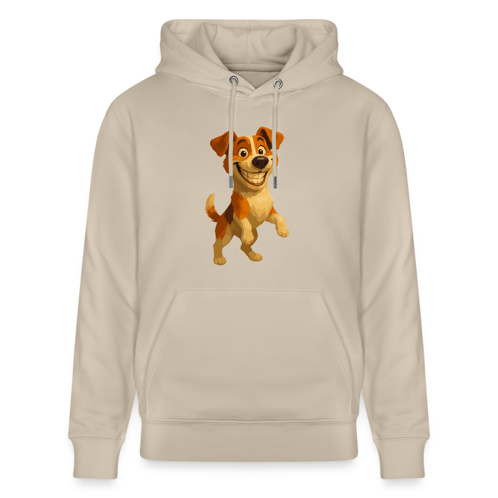 Jack Russell Terrier Hoodie breit grinsend – süßer Cartoon Hund, lustiges Motiv für Hundeliebhaber & Geschenkidee für Tierfreunde - Beige