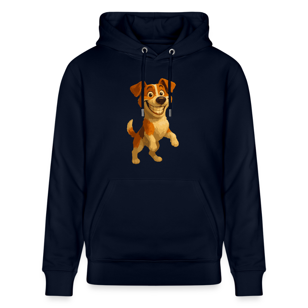 Jack Russell Terrier Hoodie breit grinsend – süßer Cartoon Hund, lustiges Motiv für Hundeliebhaber & Geschenkidee für Tierfreunde - Navy