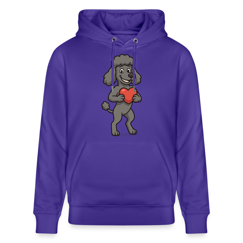 Pudel Hoodie mit Herz Cartoon – Liebevolles Hunde Motiv für Valentinstag, Geschenke und Hundeliebhaber - Purple Love 