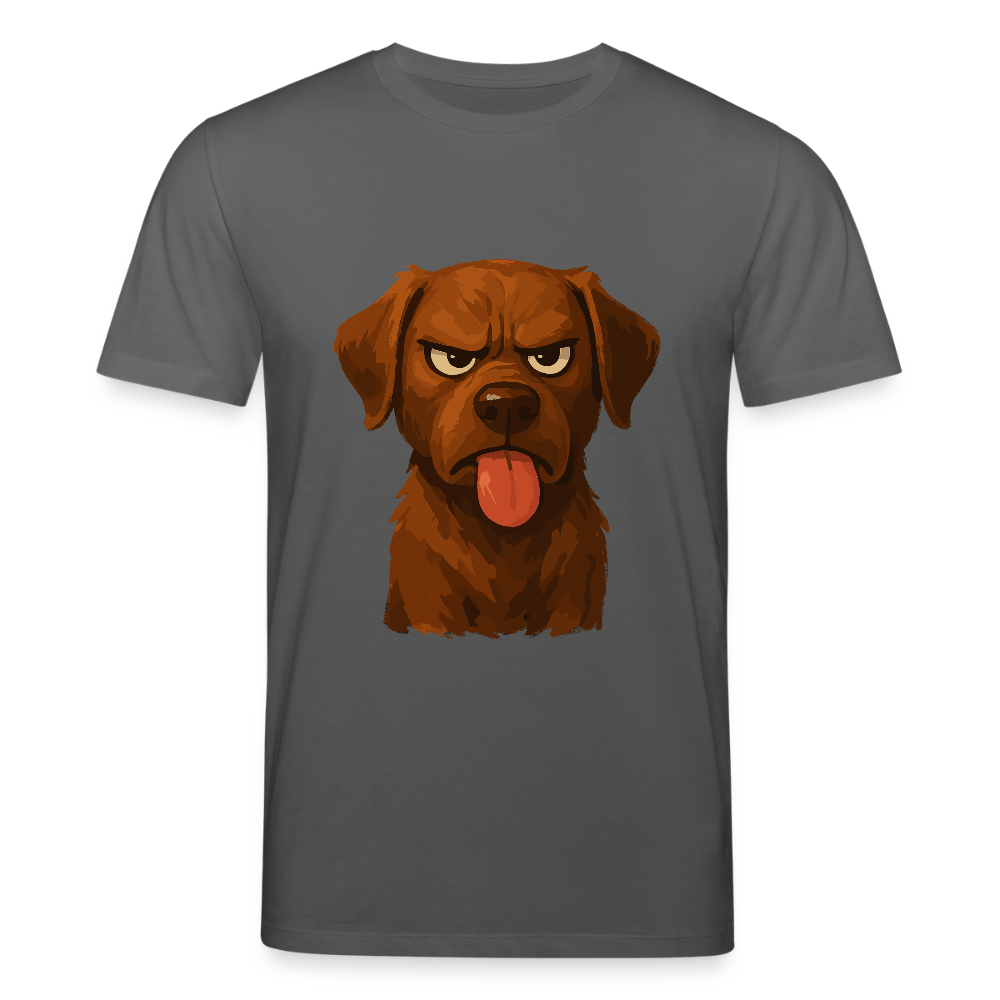 Labrador T-Shirt – Frecher Cartoon Hund mit Zunge | Lustiges Geschenk für Hundefans und Hundebesitzer - Anthrazit