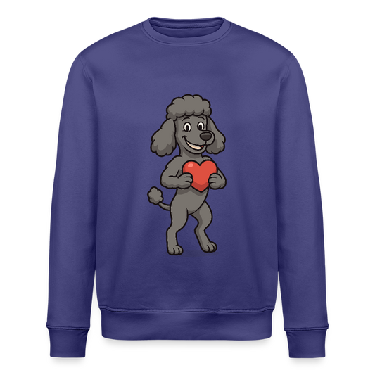 Pudel Sweatshirt mit Herz Cartoon – Liebevolles Hunde Motiv für Valentinstag, Geschenke und Hundeliebhaber - Dämmerung