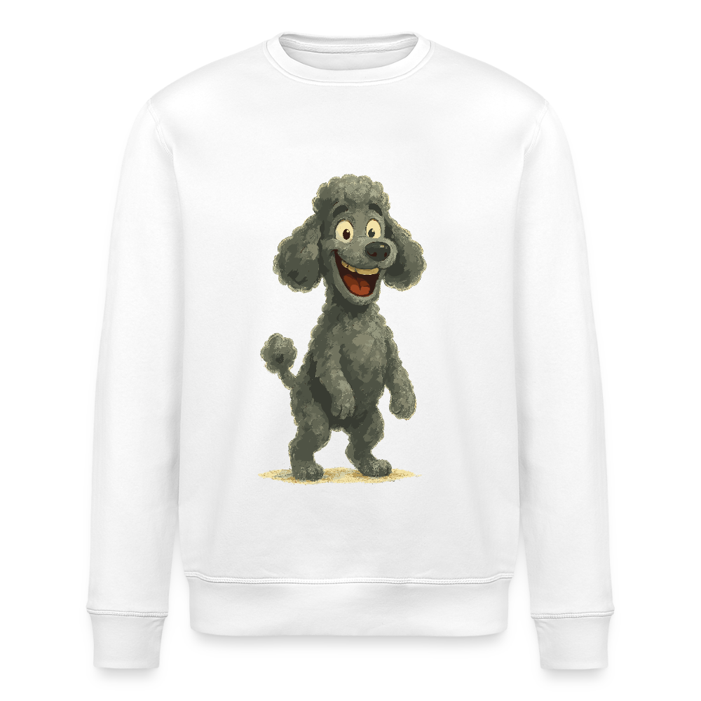 Pudel Sweatshirt mit breitem Grinsen Lustiger Cartoon – Witziges Hunde Design für Pudel Fans und Hundeliebhaber - Weiß