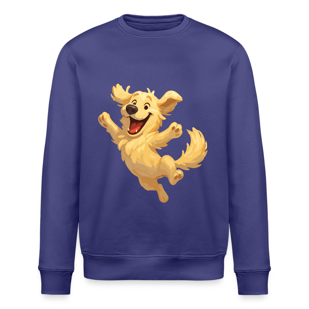 Golden Retriever Sweatshirt Springender Cartoon – fröhliches Hundemotiv, perfektes Geschenk für Hundeliebhaber und Tierfreunde - Dämmerung