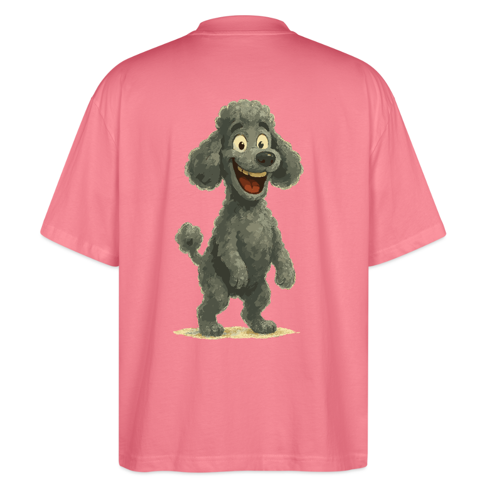 Pudel Oversized mit breitem Grinsen Lustiger Cartoon – Witziges Hunde Design für Pudel Fans und Hundeliebhaber - Pink 