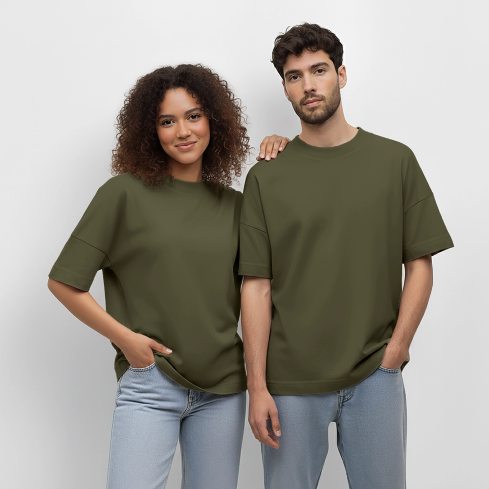 Dackel Oversized – Verliebter Cartoon Dachshund | Süßer Hund Pullover Geschenk mit Herzen für Valentinstag & Hundefans - Khaki