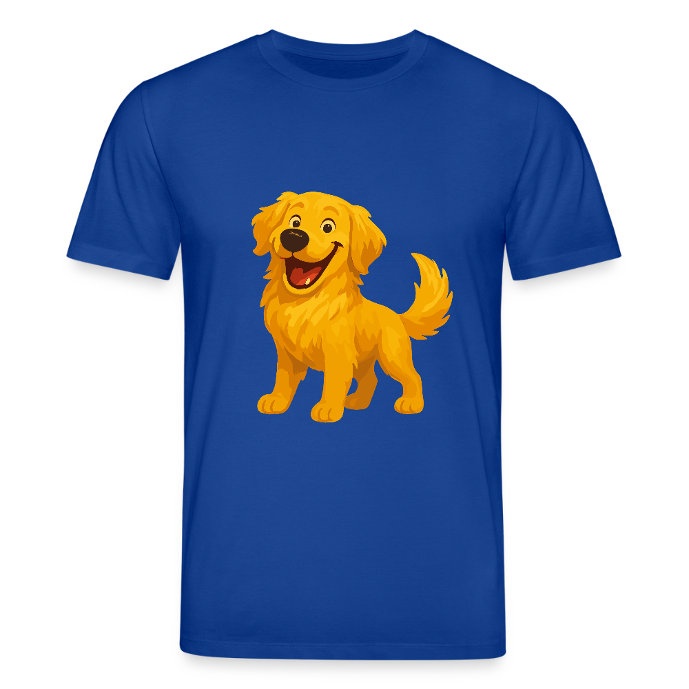 Golden Retriever T-Shirt Fröhlicher Cartoon – lachendes Hundemotiv, süßes Geschenk für Hundeliebhaber und Tierfreunde - Dunkelblau