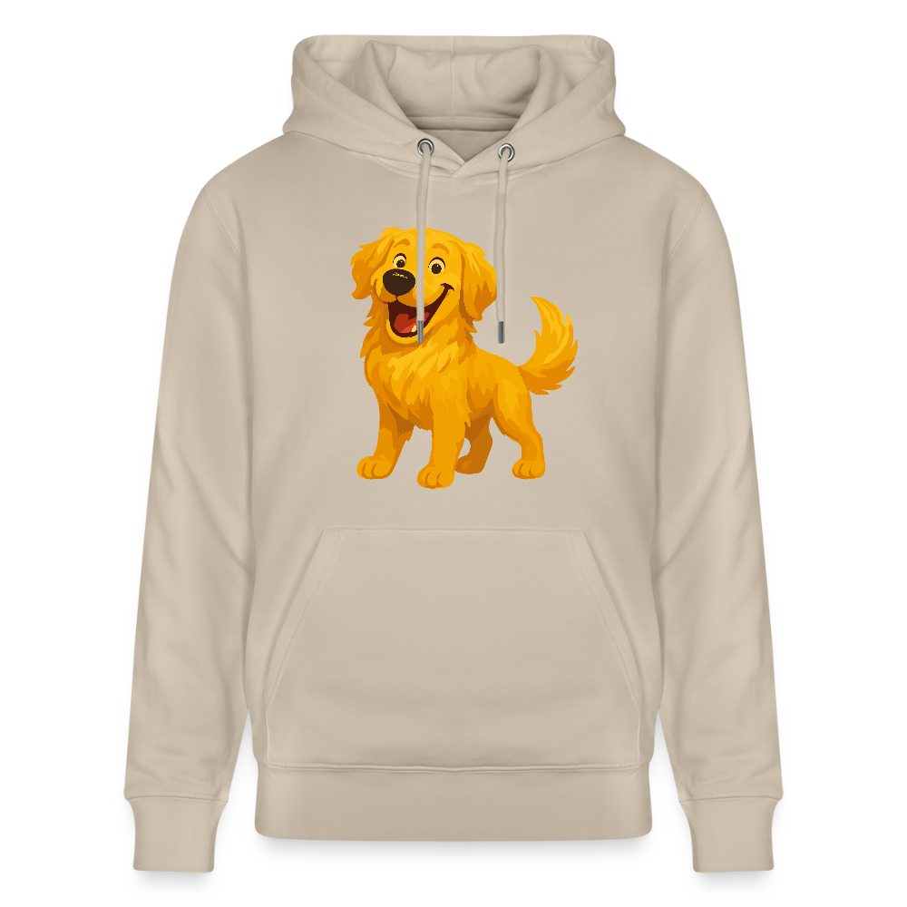 Golden Retriever Hoodie Fröhlicher Cartoon – lachendes Hundemotiv, süßes Geschenk für Hundeliebhaber und Tierfreunde - Beige