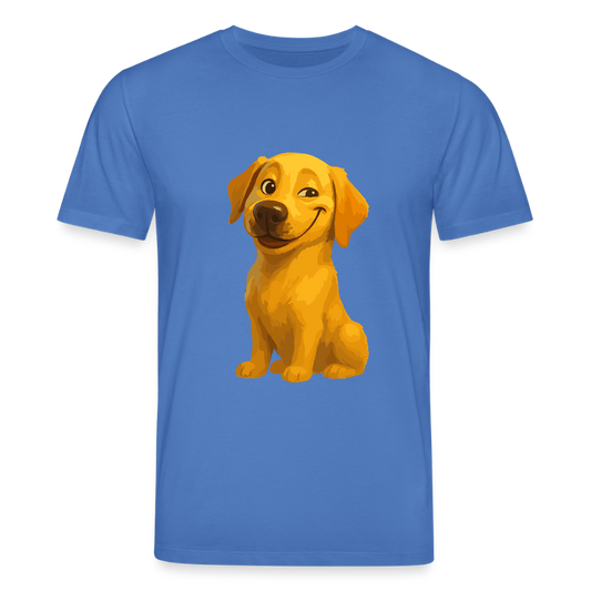 Labrador T-Shirt – Grinsender Cartoon Hund | Lustiges Geschenk für Hundebesitzer, Hundefans und Labrador-Liebhaber - Achtsames Blau