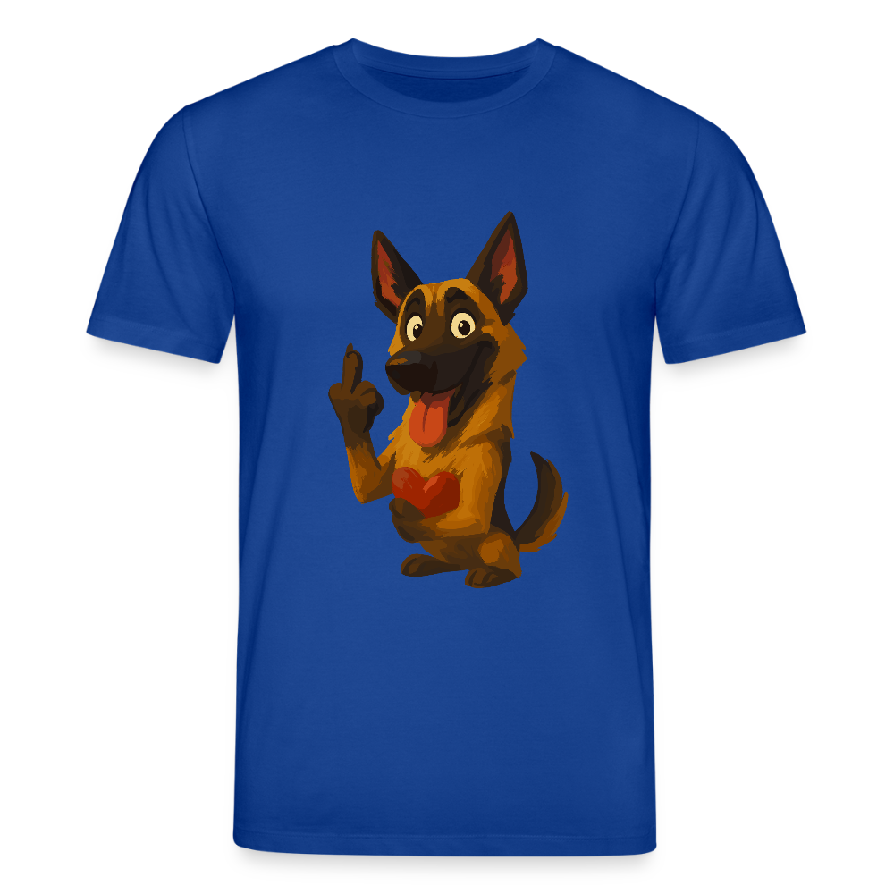Frecher Malinois T-Shirt mit Herz – witziges und provokantes Hunde Cartoon Motiv für Hundeliebhaber mit Sinn für Humor - Dunkelblau