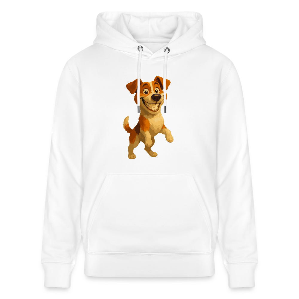 Jack Russell Terrier Hoodie breit grinsend – süßer Cartoon Hund, lustiges Motiv für Hundeliebhaber & Geschenkidee für Tierfreunde - Weiß