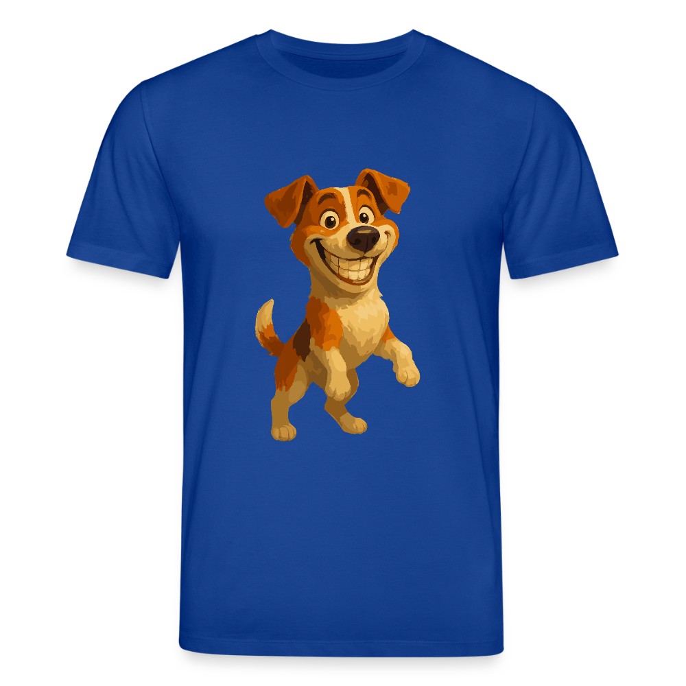 Jack Russell Terrier T-Shirt breit grinsend – süßer Cartoon Hund, lustiges Motiv für Hundeliebhaber & Geschenkidee für Tierfreunde - Dunkelblau