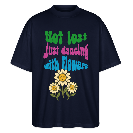 Oversized - Flowers - Front - Navy