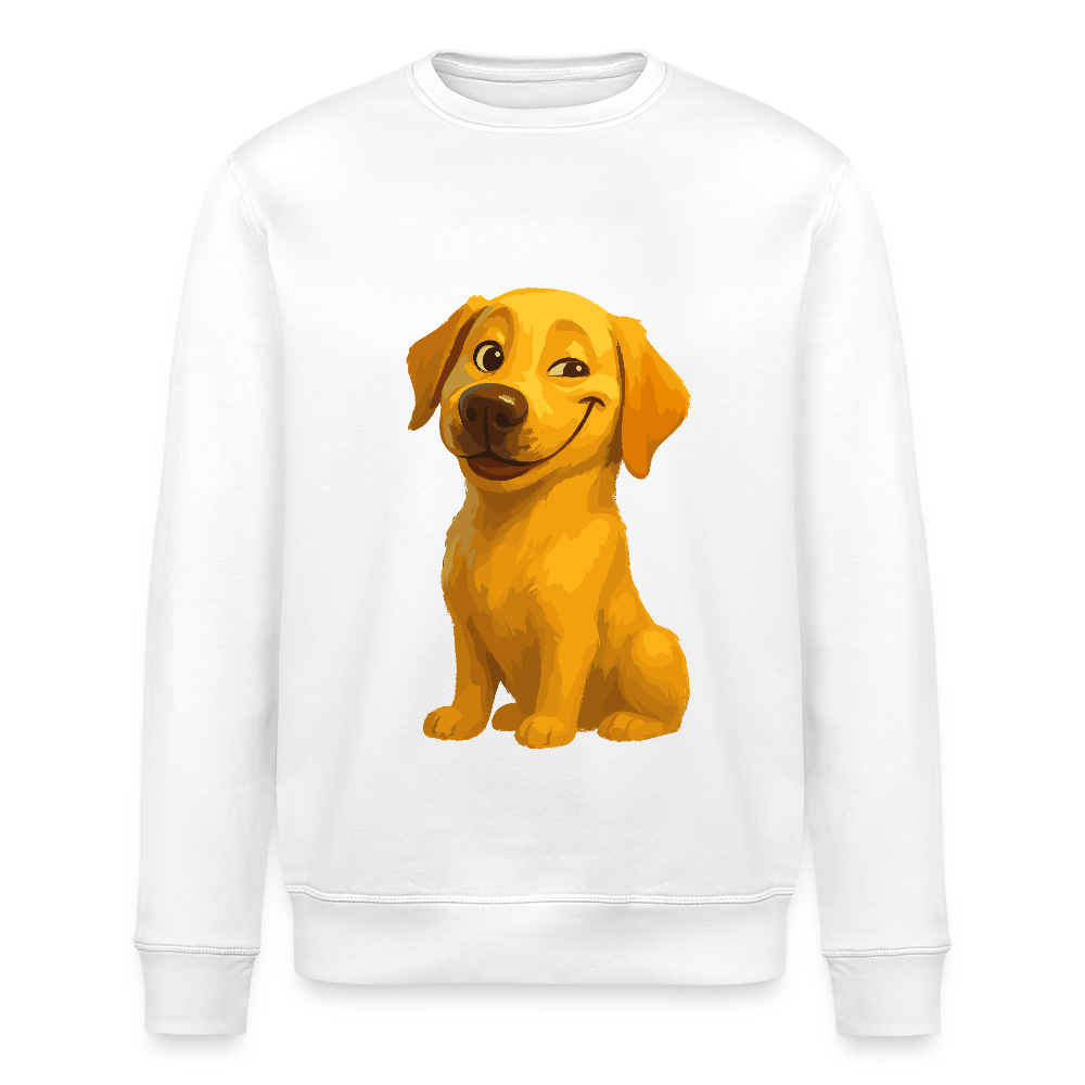 Labrador Sweatshirt – Grinsender Cartoon Hund | Lustiges Geschenk für Hundebesitzer, Hundefans und Labrador-Liebhaber - Weiß