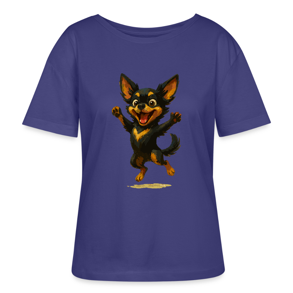 Fröhlicher Chihuahua Cartoon Hund – hüpfendes Tiermotiv voller Lebensfreude, witzige Geschenkidee für Hundefans und Tierfreunde - Dämmerung