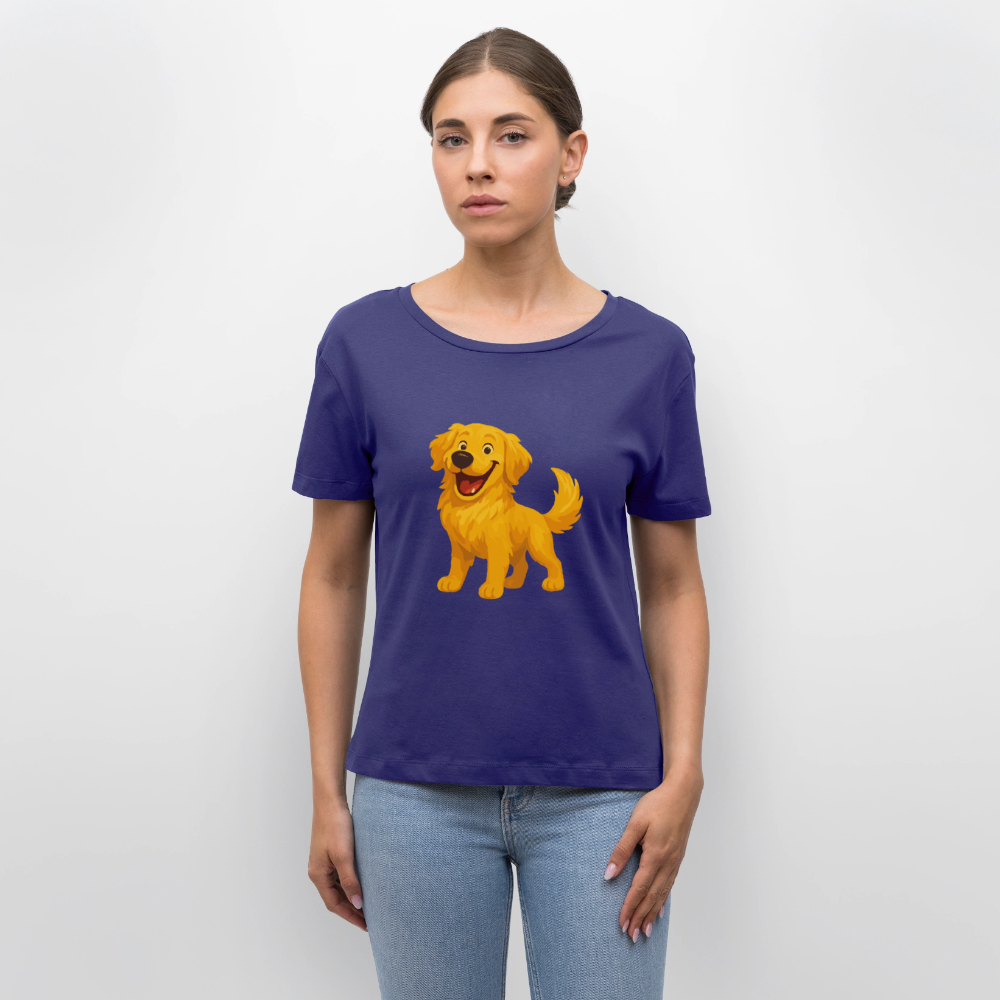Golden Retriever Shirt Fröhlicher  Cartoon – lachendes Hundemotiv, süßes Geschenk für Hundeliebhaber und Tierfreunde - Dämmerung