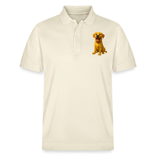 Labrador Poloshirt – Lachender Cartoon Hund | Lustiges Geschenk für Hundebesitzer, Labrador-Fans und Hundefreunde - Weißgrau