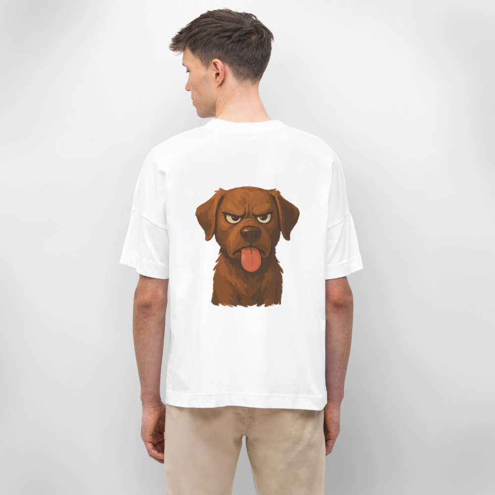 Labrador Oversized – Frecher Cartoon Hund mit Zunge | Lustiges Geschenk für Hundefans und Hundebesitzer - Weiß
