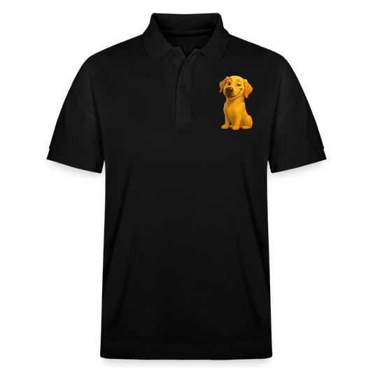 Labrador Poloshirt – Grinsender Cartoon Hund | Lustiges Geschenk für Hundebesitzer, Hundefans und Labrador-Liebhaber - Schwarz