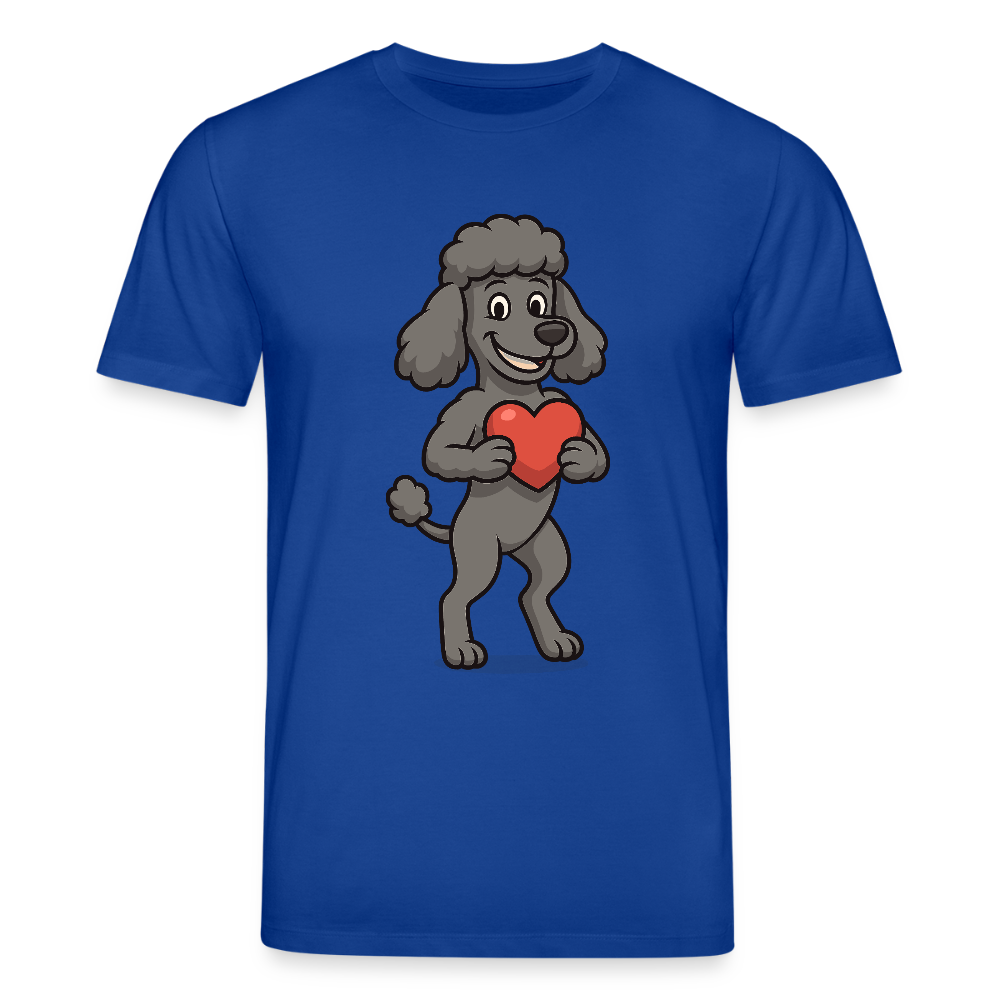 Pudel T- Shirt mit Herz Cartoon – Liebevolles Hunde Motiv für Valentinstag, Geschenke und Hundeliebhaber - Dunkelblau