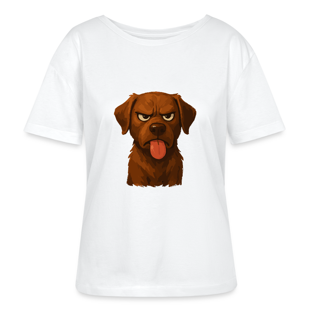 Labrador Shirt – Frecher Cartoon Hund mit Zunge | Lustiges Geschenk für Hundefans und Hundebesitzer - Weiß